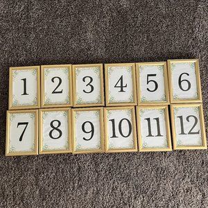 wedding frames for table numbers